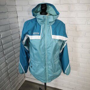Columbia Sportswear Co. Youth's Size 18-20 Full Zip Blue Teal Jacket w/ Hood